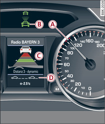 Painel de instrumentos: adaptive cruise control